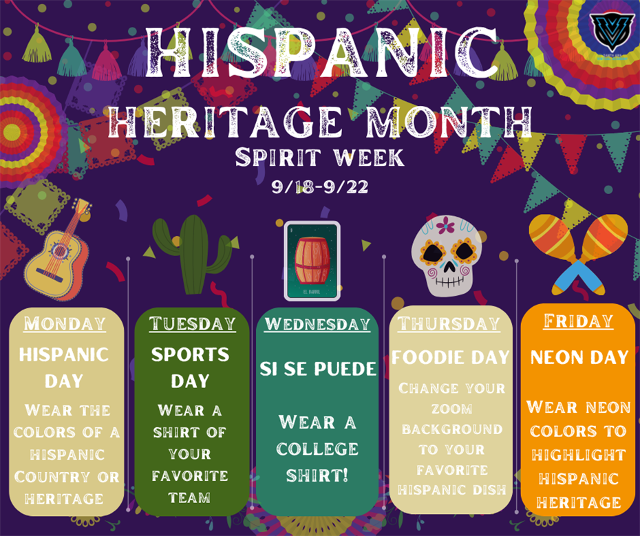  Hispanic Heritage Month Spirit Week